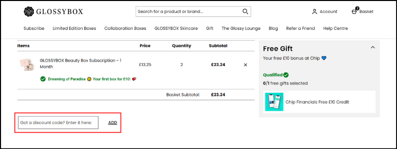 glossybox-discount-code